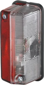 Označevalna luč pravokotna - 24V - rdeča/bela - vijačena - Hella 2XS005020001