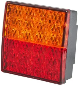 Zadnja luč LED - kvadratna - 12V - rdeča/jantarna - privijačena - 80x33,7x80mm - Hella ValueFit - Hella 2SD357029001
