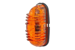 Smerokaz 18W - ovalna - 12V - jantarna - privijačena - 83x41mm - Hella 2BA001227211
