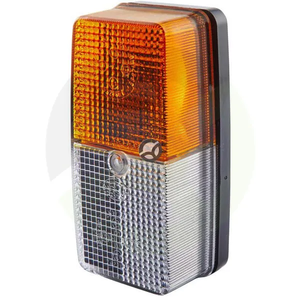 Smerna in pozicijska luč 21/5W - pravokotna, 12V - jantarna/prozorna - privijačena - 125x45x62mm - Hella 2BE003347001