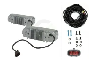 Dnevne luči LED - 5/11W - pravokotne - 12/24V - bele - ohišje: srebrno - privijač - 3 LED - Hella 2PT009496801