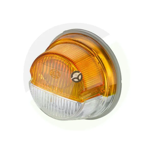 Smerna in pozicijska luč 18/3W - okrogla - 12V - jantarna/prozorna - Ø 78 mm - Hella 2BE001259061