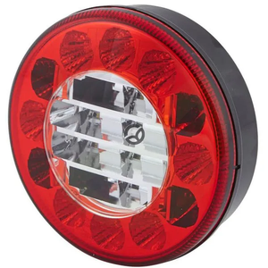 okrogla vzvratna luč - LED - 10/30 V - prozorna/rdeča - privijačena - Ø 122 mm - 24 LED - Hella ValueFit - Hella 2NR357027051