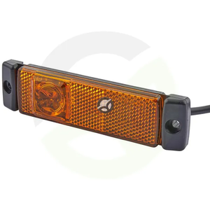 Označevalna luč 0,50 W - pravokotna - 12V - jantarna - privijačena - 130x32x1 LED - Hella 2PS008645011