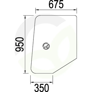 Steklo v vratih - CNH 3226352R1