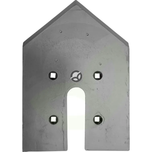 Lemežna špica 350x240x12 mm, kaljena, ravna, 4 luknje, primerna za Lemken - Gopart 3374351GP