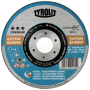 Brusilni disk CA 24 Q-BFP 2IN1 T27 125x7mm - Tyrolit 34387126