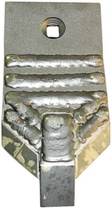Lemežna špica 180x100x20mm, kaljena, ravna, 1 luknja, primerna za Razol - Kramp 3488CN