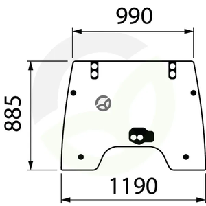Steklo sprednjega okna - Kramp 3674692M6N