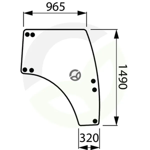 Desno steklo vrat - Kramp 3674695M1N