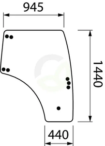 Okensko steklo - Landini 3680172M1