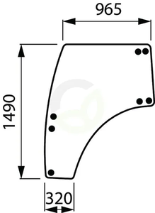 Steklo vrat levo - Kramp 3674696M1N