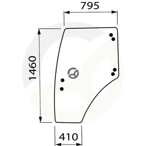Okensko steklo - Landini 3656165M1