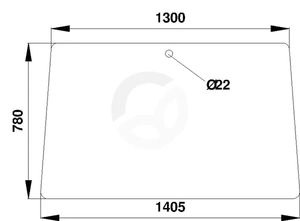 Vetrobransko ali zadnje steklo - Kramp 385500350050N