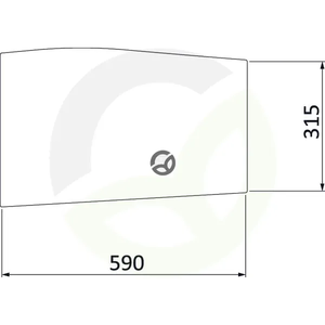 Spodnje vetrobransko steklo - Kramp 3902149M1N