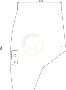 Steklo vrat levo - Kramp 4353783M2N