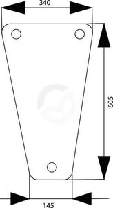 Spodnje vetrobransko steklo - Kramp 4354067N