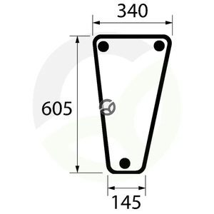Spodnje vetrobransko steklo - Kramp 4354066N