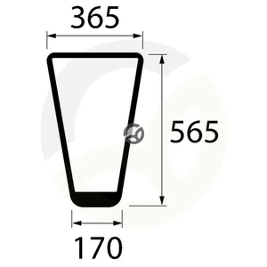 Spodnje vetrobransko steklo - Kramp 4386426N
