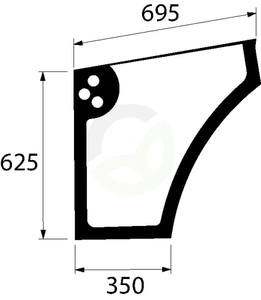 Steklo vrat spodnje - Kramp 5089551N