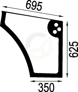 Spodnji del stekla vrat - Kramp 5092899N