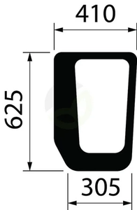 Sprednje okno Spodnji - Case IH 5096592