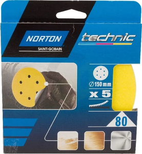 Brusni papir 150 mm K80 (5x) - Norton 66261139297