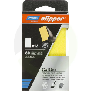 Brusni papir 70x125mm K80 - Norton 66261131058