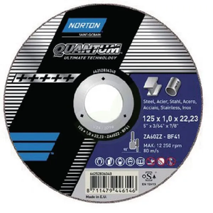 Rezalni kolut z vtisnjenim dnom Quantum3 125x0,8 mm - Norton 66252846643