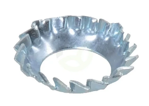 Nazobčana podložka M10x19x0.4mm - pocinkano jeklo - DIN 6798 