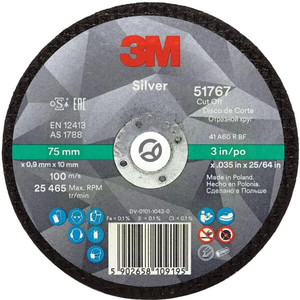 Rezalni disk 75x0.9x10mm, T41, PN51767 - 3M 7100139209