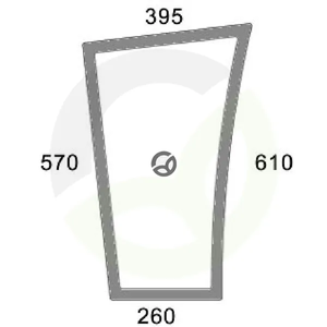 Vetrobransko steklo - spodnje - Kramp 716810040070N