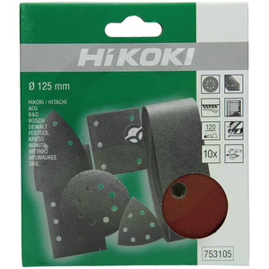 Brusni disk Ø125mm K120 10x - Hikoki 753105