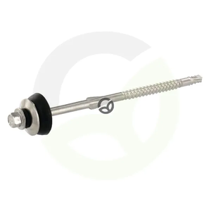6-robi samorezni vijak s prirobnico - 6.5x130mm - 10mm - inox - DIN 7504 
