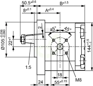 Zobniška črpalka AZPG-22-032LCB20MB - Bosch Rexroth 0510725444