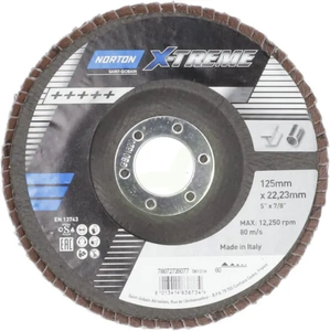 Lamelni brusni kolut Fib X-Treme 125mm P60 - Norton 78072726077