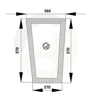 Vetrobransko steklo - spodnje - Kramp 816810040070N
