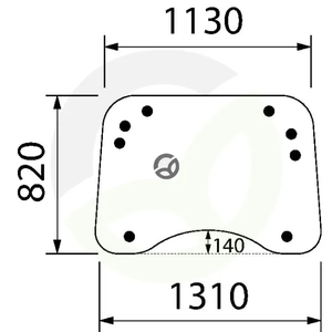 Vetrobransko steklo - zgornje - CNH 82032042