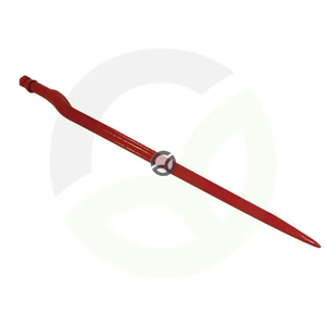 Lomljena špica 43mm zvezdast profil 36x810mm - špičasta konica z M22x1.5mm matico - rdeča - 120342
