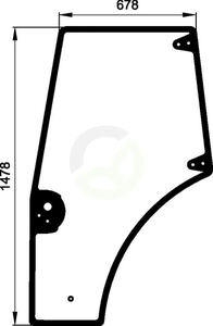 Steklo vrat - levo - Kramp 87620234KR