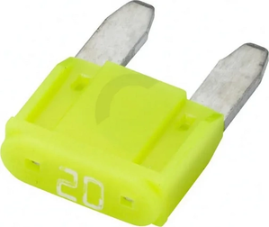 Varovalka Mini - 32V 20A - dolžina 16,3 mm - rumena - paket 10x - Hella 8JS728596232