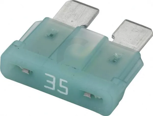 Varovalka - ploščata - 32V 35A - dolžina 18,6 mm - modra - paket 50x - Hella 8JS711683042