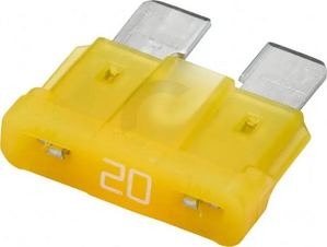 Varovalka - ploščata - 32V 20A - dolžina 18,6mm - rumena - paket 50x - Hella 8JS711688002