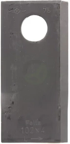 Nož kosilnice levi 102x48x4mm luknja Ø19mm - Fella 140693