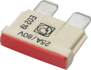 Varovalka Maxi 80V 25A dolžina 19,7mm bela paket 10x - Hella 8JS711683262