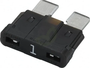 Varovalka - ploščata - 32V 1A - dolžina 18,6mm - črna - paket 50x - Hella 8JS711683011