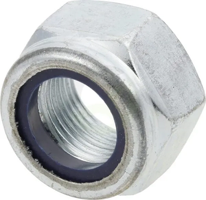 Samovarovalna 6-roba matica s tesnilom - DIN985 M18x1.50 - pocinkano jeklo - razred 10 