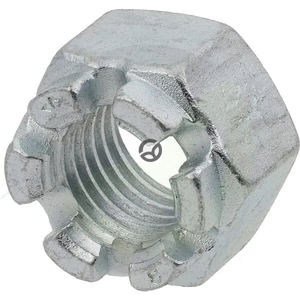 6-roba kronska matica - DIN935 M27x1.50 - pocinkano jeklo - razred 8 