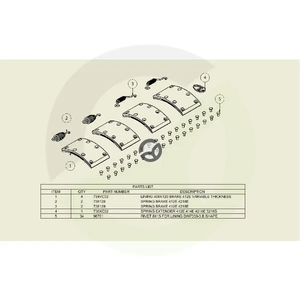 Set zavornih čeljusti 406x120 - ADR 9RH0034