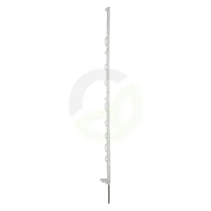 Stebriček za ograjo, polipropilen, standardni 120 cm, beli inox (10x) - Farma 1666202FA